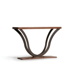 Modern Sculptural U-Curve Console Table QMY-CS025 - Bespoke Pedestal Entry Table Manufacturer Supply