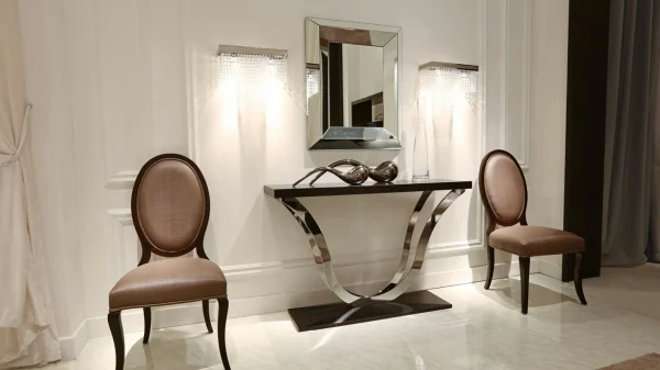 Modern Sculptural U-Curve Console Table QMY-CS025 - Bespoke Pedestal Entry Table Manufacturer Supply