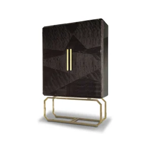 Modern Solid Wood Wine Cabinet QMY-WC020 - Custom Wood Wine Cabinet Supplier, Foshan, China