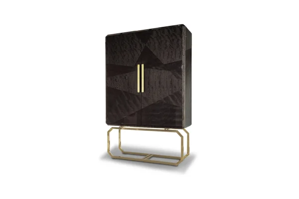 Modern Solid Wood Wine Cabinet QMY-WC020 - Custom Wood Wine Cabinet Supplier, Foshan, China