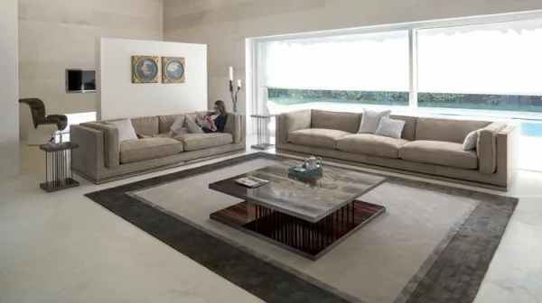 Modern Stainless Steel Marble Desktop Coffee Table QMY-CT030 - Custom Modern Coffee Tables OEM & ODM Factory