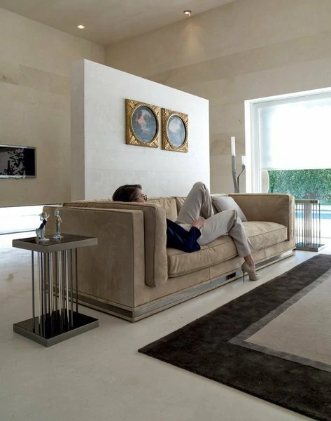 Modern Stainless Steel Marble Desktop Coffee Table QMY-CT030 - Custom Modern Coffee Tables OEM & ODM Factory - Imagen 4