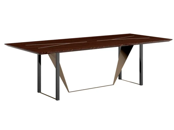 Modern Style Luxury Top Wood Cover Dining Table QMY-DT028 - Custom Wood Dining Tables For Residential Projects