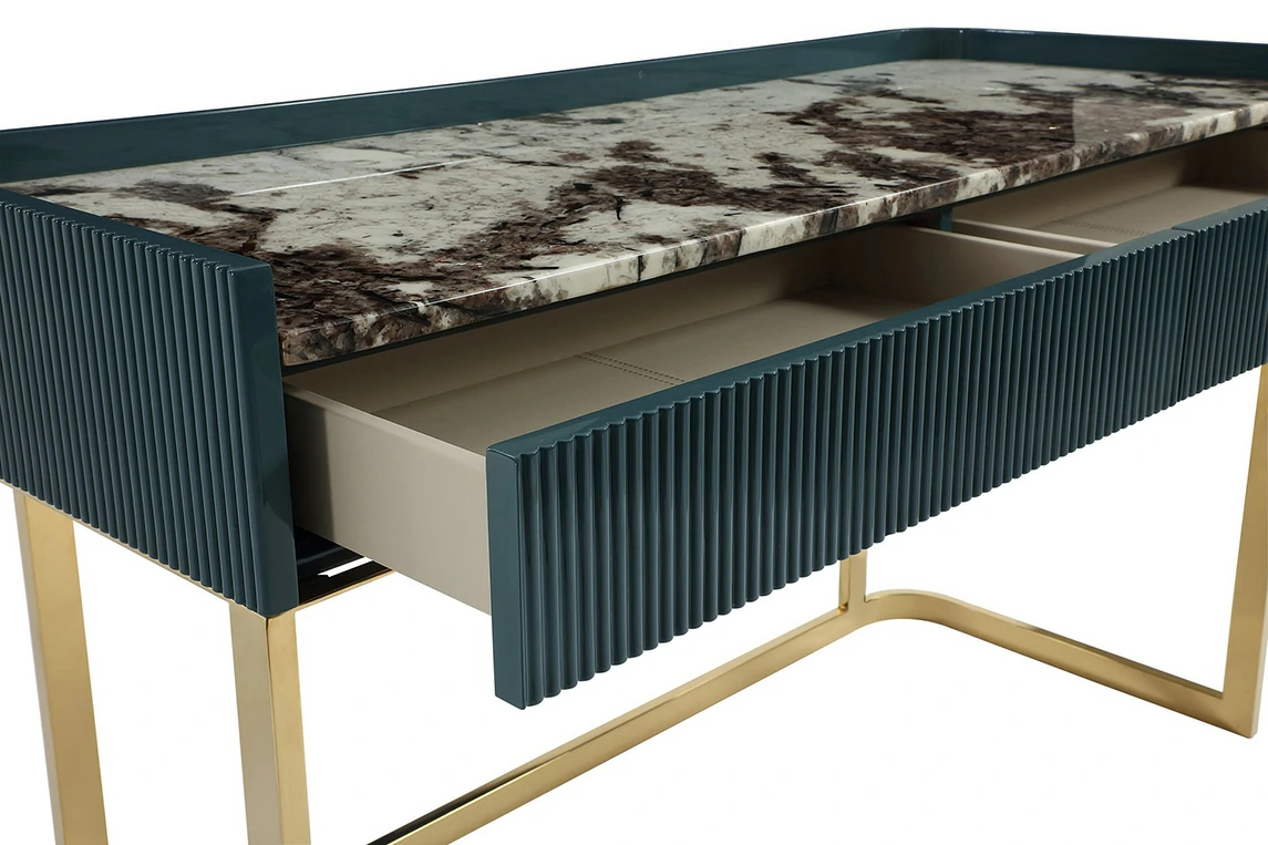 New Design Luxury Dressing Table QMY-DR008 - Bespoke Dressing Table With Mirror and Lights, Factory Direct Supply - Image 4