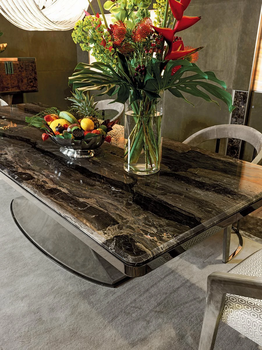 Nordic Luxury Villa Marble Dining Table QMY-DT021 - Customize Dining Table Manufacturer Direct Supply With 1-MOQ Policy - Image 5