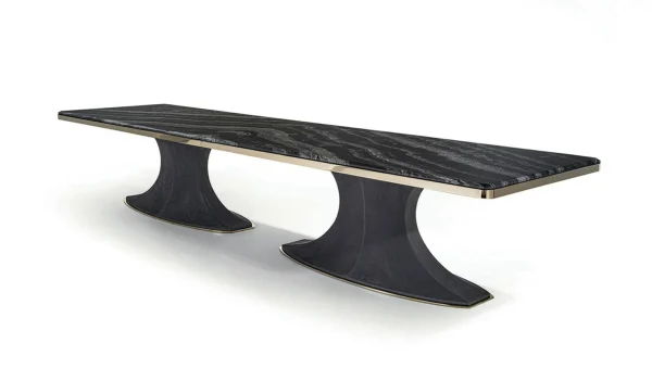 Nordic Luxury Villa Marble Dining Table QMY-DT021 - Customize Dining Table Manufacturer Direct Supply With 1-MOQ Policy
