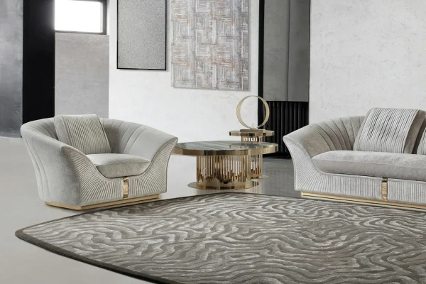 Nordic Style Round Marble Luxury Coffee Table QMY-CT020 - Custom Coffee Table Designs Factory Direct Supply