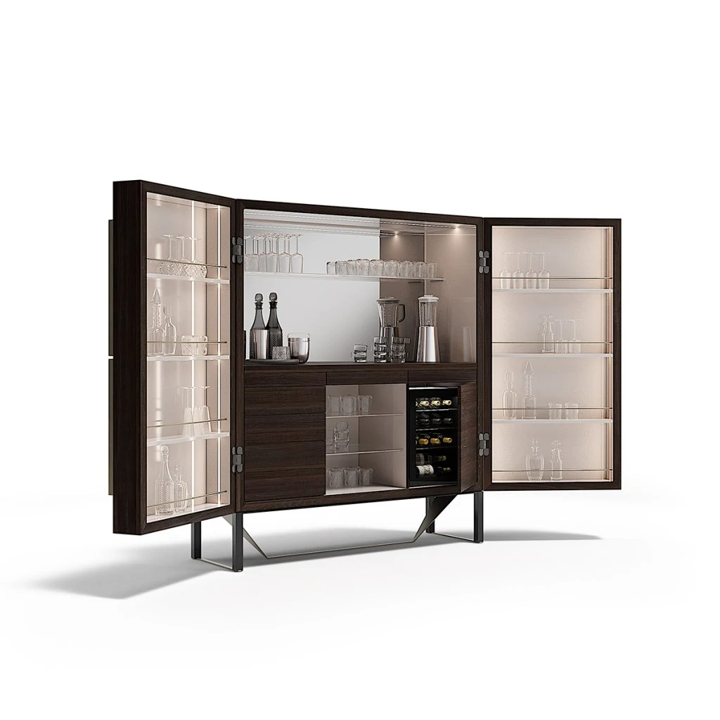Postmodern Light Luxury Wine Cabinet QMY-WC026 - Modern Wine Display Cabinet Manufacturer Direct Supply - Image 2