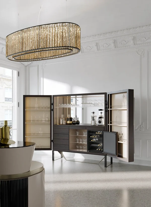 Postmodern Light Luxury Wine Cabinet QMY-WC026 - Modern Wine Display Cabinet Manufacturer Direct Supply