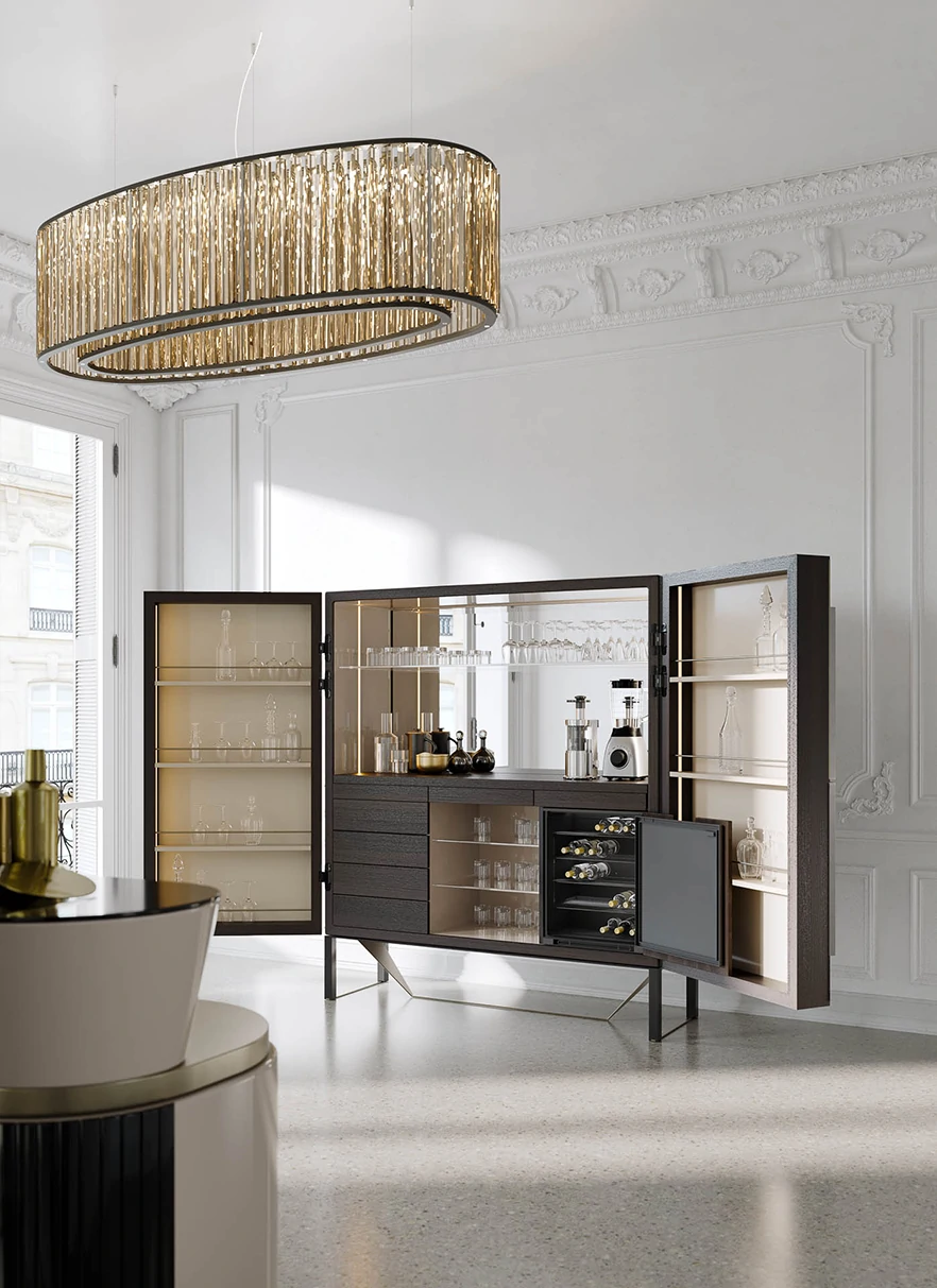 Postmodern Light Luxury Wine Cabinet QMY-WC026 - Modern Wine Display Cabinet Manufacturer Direct Supply - Image 7