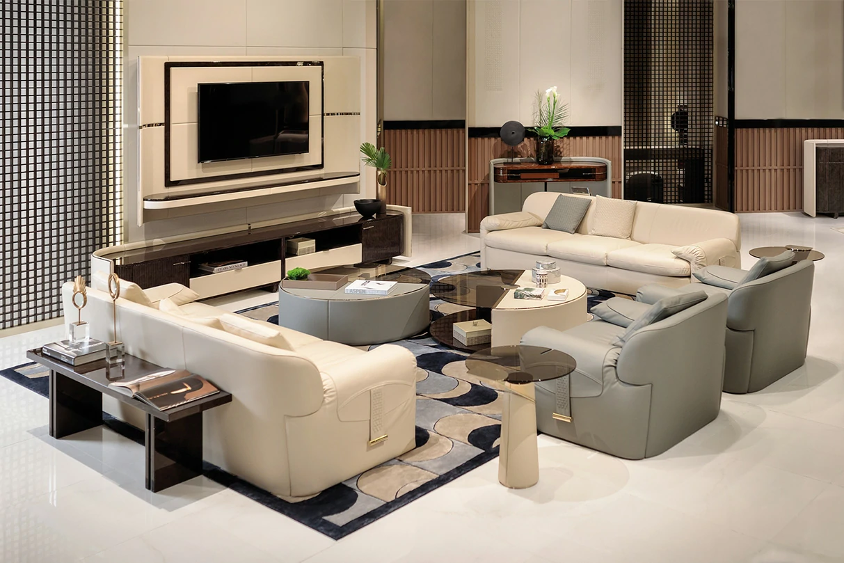 Round Tempered Glass Coffee Table QMY-CT025 - Custom Glass Coffee Tables Factory Supply, 1-MOQ Orders Available - Image 3