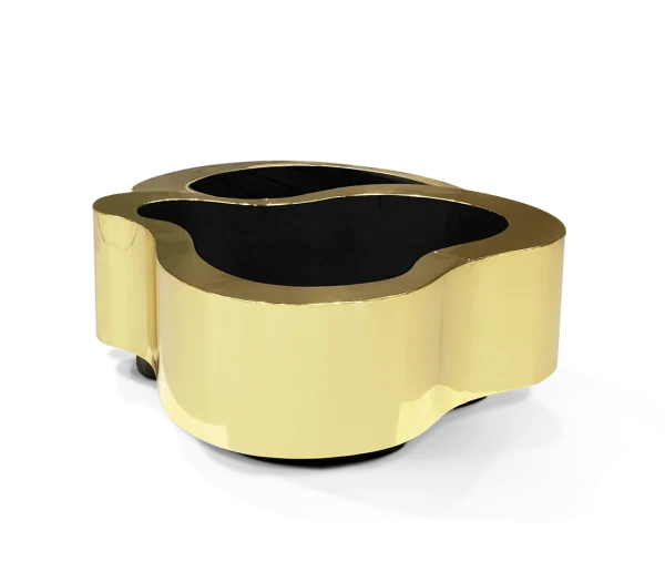 Contemporary Golden Stainless Steel Coffee Table QMY-CT047 - Custom Steel Coffee Table Manufacturer