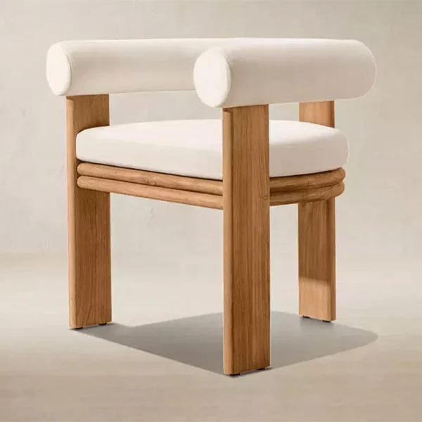 Custom Modern Teak Wood Outdoor Dining Chairs QMY-ODDC004 -Custom Outdoor Patio Dining Chair Low MOQ 1 pcs