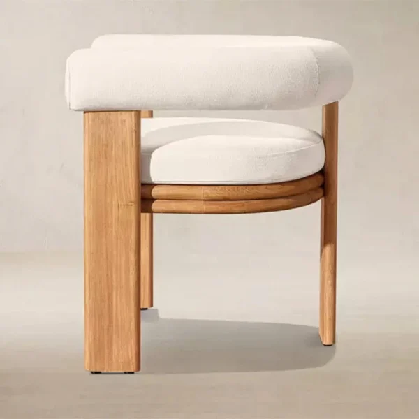Custom Modern Teak Wood Outdoor Dining Chairs QMY-ODDC004 -Custom Outdoor Patio Dining Chair Low MOQ 1 pcs