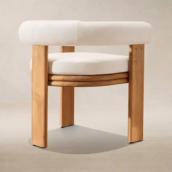 Custom Modern Teak Wood Outdoor Dining Chairs QMY-ODDC004 -Custom Outdoor Patio Dining Chair Low MOQ 1 pcs