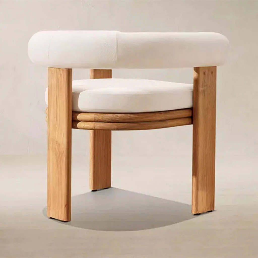 Custom Modern Teak Wood Outdoor Dining Chairs QMY-ODDC004 -Custom Outdoor Patio Dining Chair Low MOQ 1 pcs - Image 4