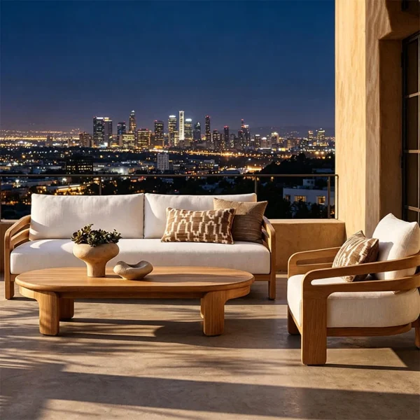 Wholesale Outdoor Sofa Set Constructed With Teak, Chicasa - QMY-ODSF010