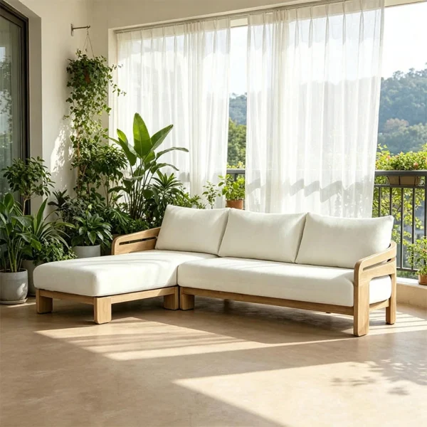 Wholesale Outdoor Sofa Set Constructed With Teak, Chicasa - QMY-ODSF010