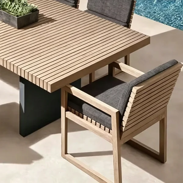 Custom Patio Dining Table, Quick Water Drainage QMY-ODDT008