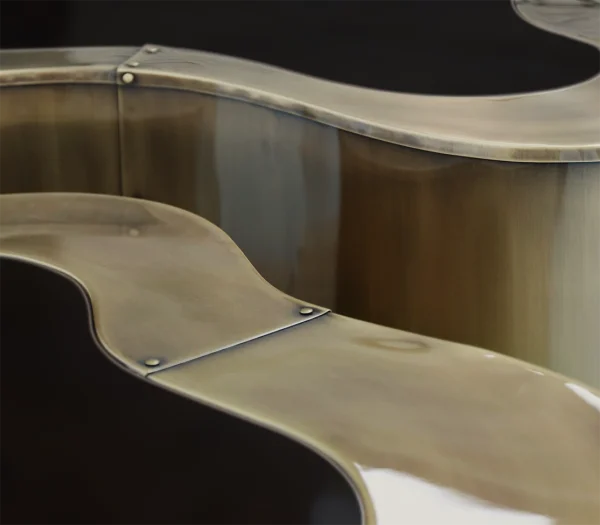 Golden Stainless Steel Round Coffee Table QMY-CT038 - Custom Made Coffee Table Manufacturer Direct Supply