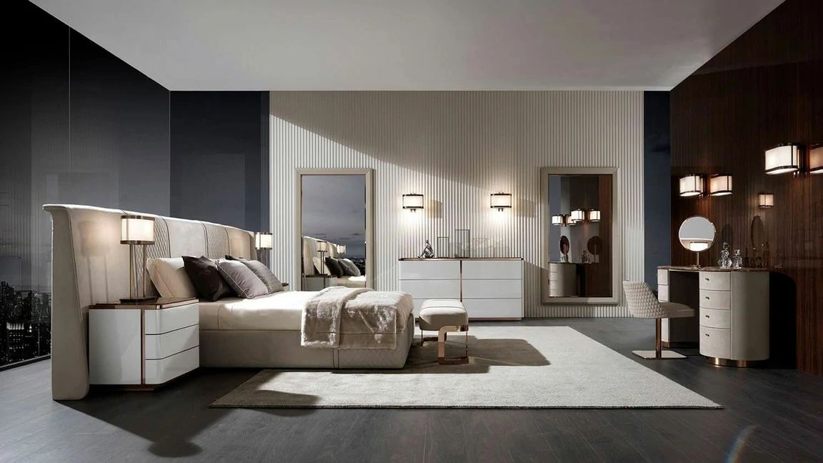 Hotel Luxury Queen Beautiful Bed QMY-BE036 - Custom Oversized Beds Manufacturer Supply - الصورة 4