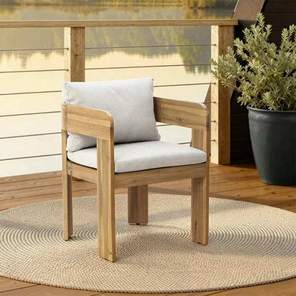 Hotel Terrace Teak Furniture Outdoor Leisure Chair QMY-ODLC005