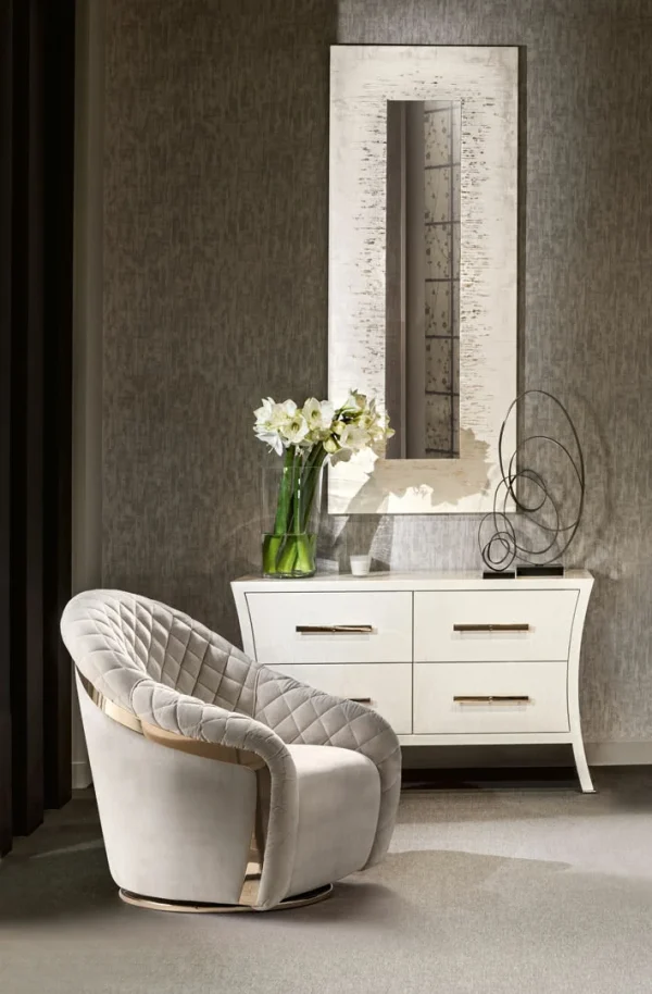 Italian Luxury Design Modern Fabric Armchair QMY-LC030 - Bespoke Single Luxury Sofa Chair Manufacturer Direct Supply