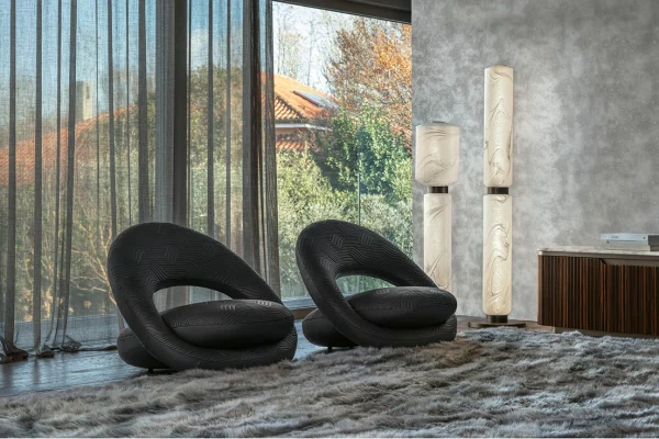 Italian Luxury Single Seat Leather Leisure Chair QMY-LC031 - Custom Leather Leisure Chair Factory Low MOQ 1 pcs