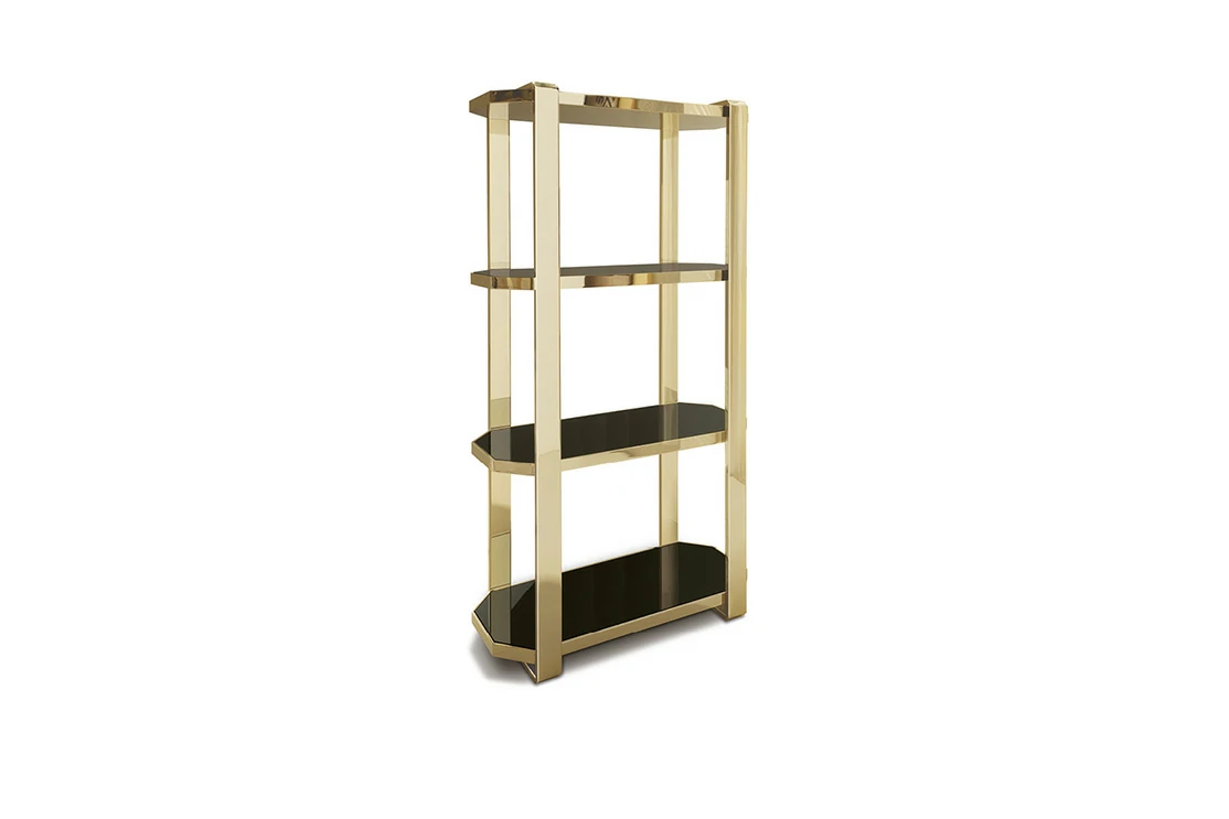Custom Made Bookcases, Bright Stainless Steel Frame QMY-BS007