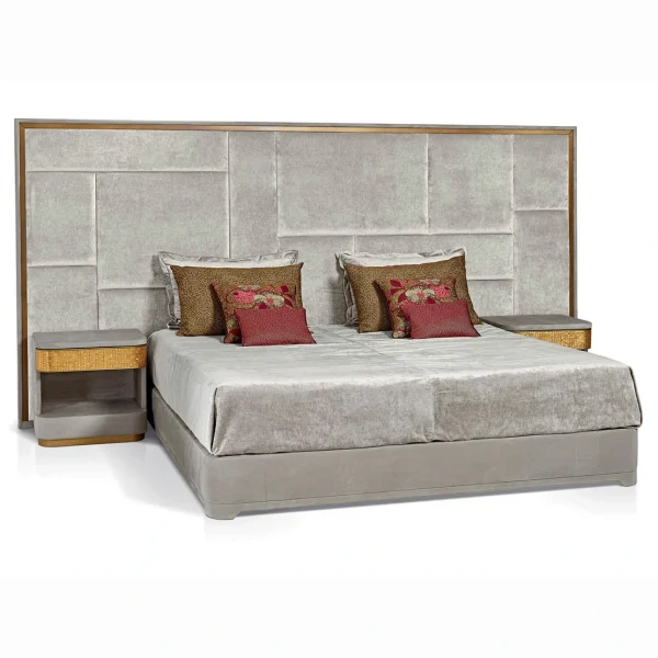 Luxury Bed 1.5 1.8 m Double Wedding Platform Bed QMY-BE033 - Bespoke Bed Design Manufacturer Direct Supply