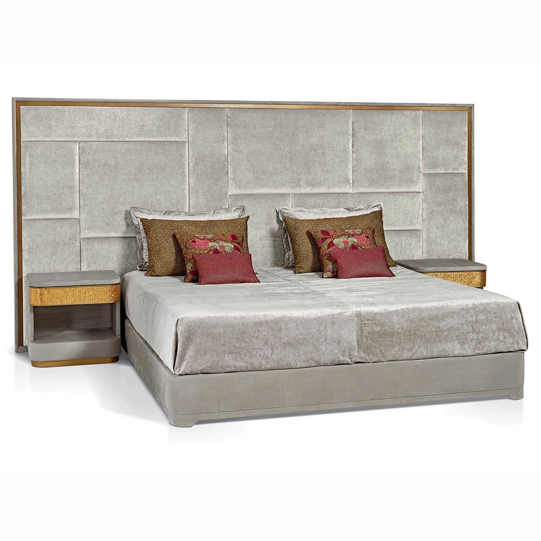 Luxury Bed 1.5 1.8 m Double Wedding Platform Bed QMY-BE033 - Bespoke Bed Design Manufacturer Direct Supply - الصورة 2