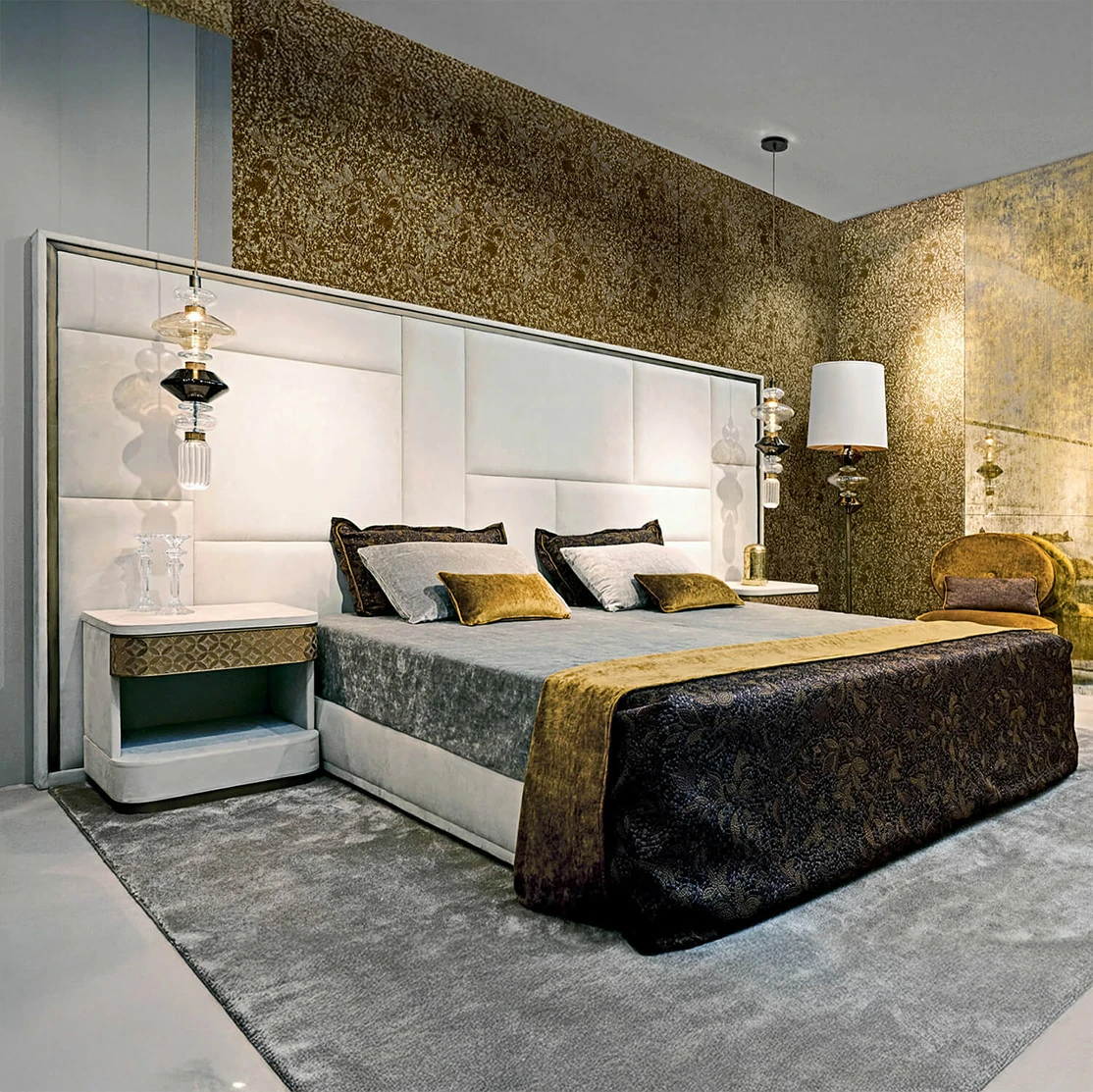 Luxury Bed 1.5 1.8 m Double Wedding Platform Bed QMY-BE033 - Bespoke Bed Design Manufacturer Direct Supply - الصورة 3