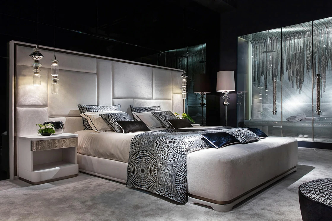 Luxury Bed 1.5 1.8 m Double Wedding Platform Bed QMY-BE033 - Bespoke Bed Design Manufacturer Direct Supply - الصورة 4