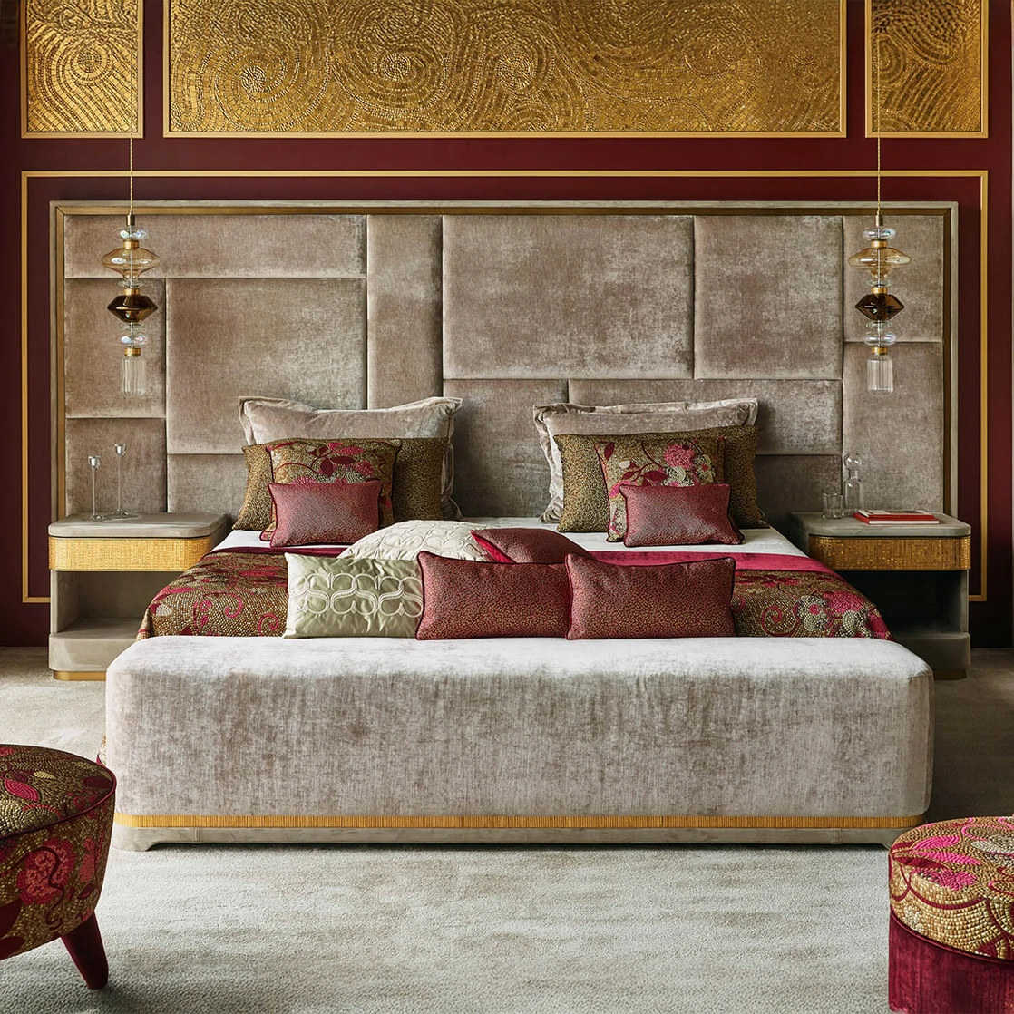 Luxury Bed 1.5 1.8 m Double Wedding Platform Bed QMY-BE033 - Bespoke Bed Design Manufacturer Direct Supply - الصورة 5