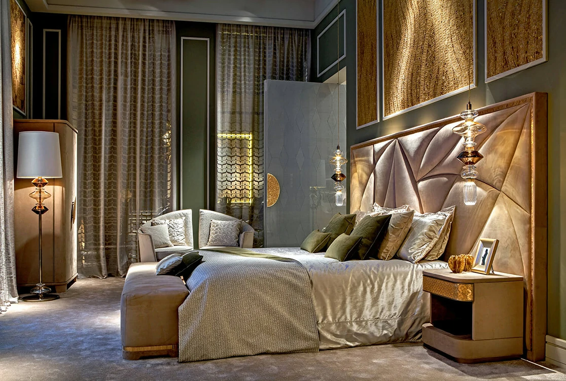 Luxury Bed 1.5 1.8 m Double Wedding Platform Bed QMY-BE033 - Bespoke Bed Design Manufacturer Direct Supply - الصورة 6