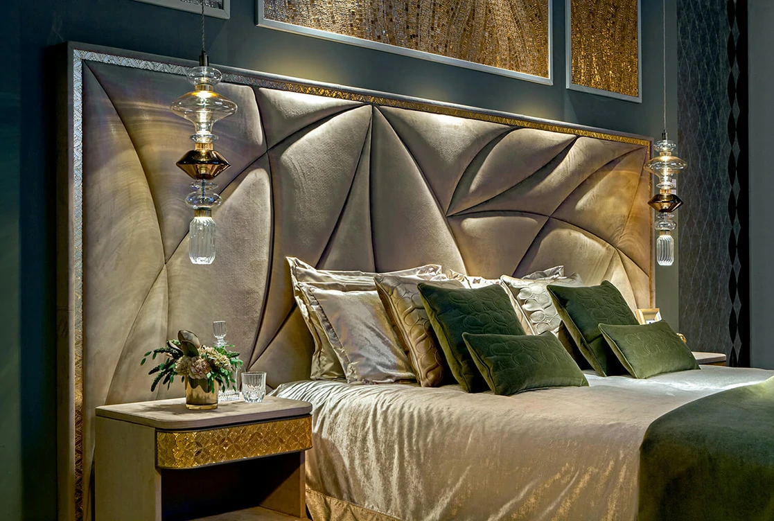 Luxury Bed 1.5 1.8 m Double Wedding Platform Bed QMY-BE033 - Bespoke Bed Design Manufacturer Direct Supply - الصورة 8