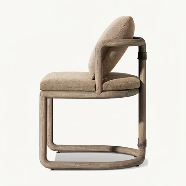 Luxury Custom Outdoor Furniture Teak Wooden Dining Chair QMY-ODDC001 - Bespoke Outdoor Dining Table Chair Supplier