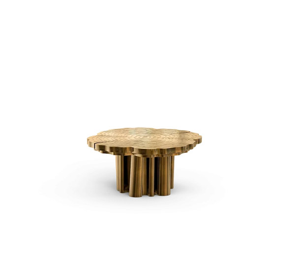 Luxury Modern Exquisite Craftsmanship Golden Stainless Steel Coffee Table QMY-CT046 - Custom Metal Coffee Tables Low MOQ 1 pc