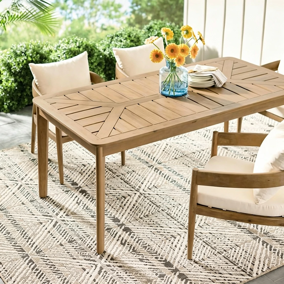 Wholesale Outdoor Dining Tables, Modern Luxury, Factory Supply QMY-ODDT009 - Image 2