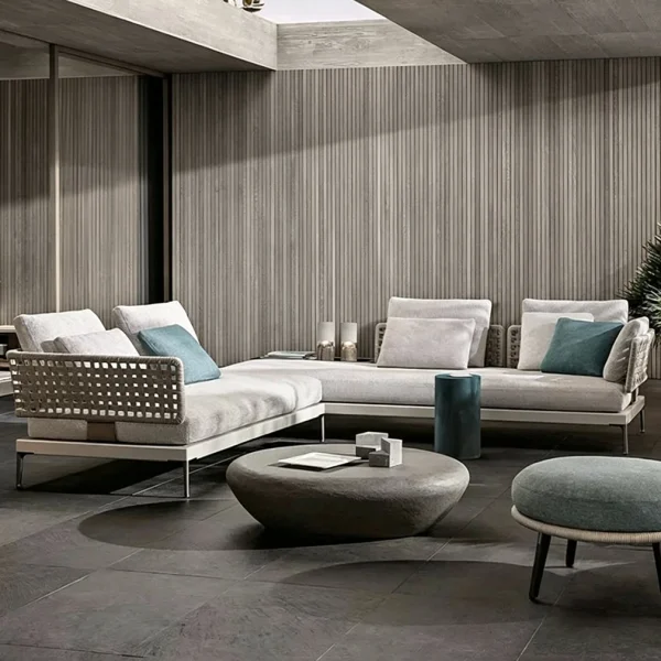 Wholesale Modular Outdoor Sofa, Modern Luxury, Solid Teak Wood QMY-ODSF015
