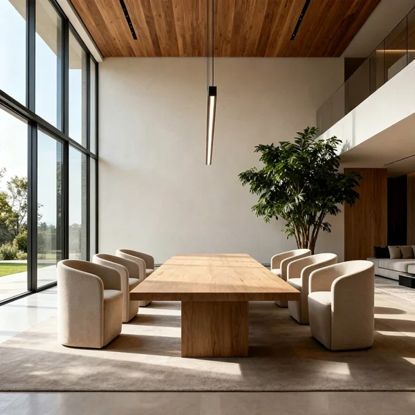 Custom Modern 8-Piece Wood Garden Table QMY-ODDT010