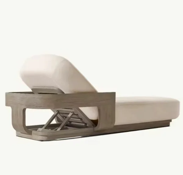 Custom Outdoor Lounge Chair, Solid Wood Base QMY-ODSL008