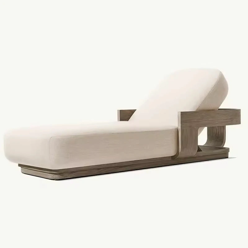 Custom Outdoor Lounge Chair, Solid Wood Base QMY-ODSL008