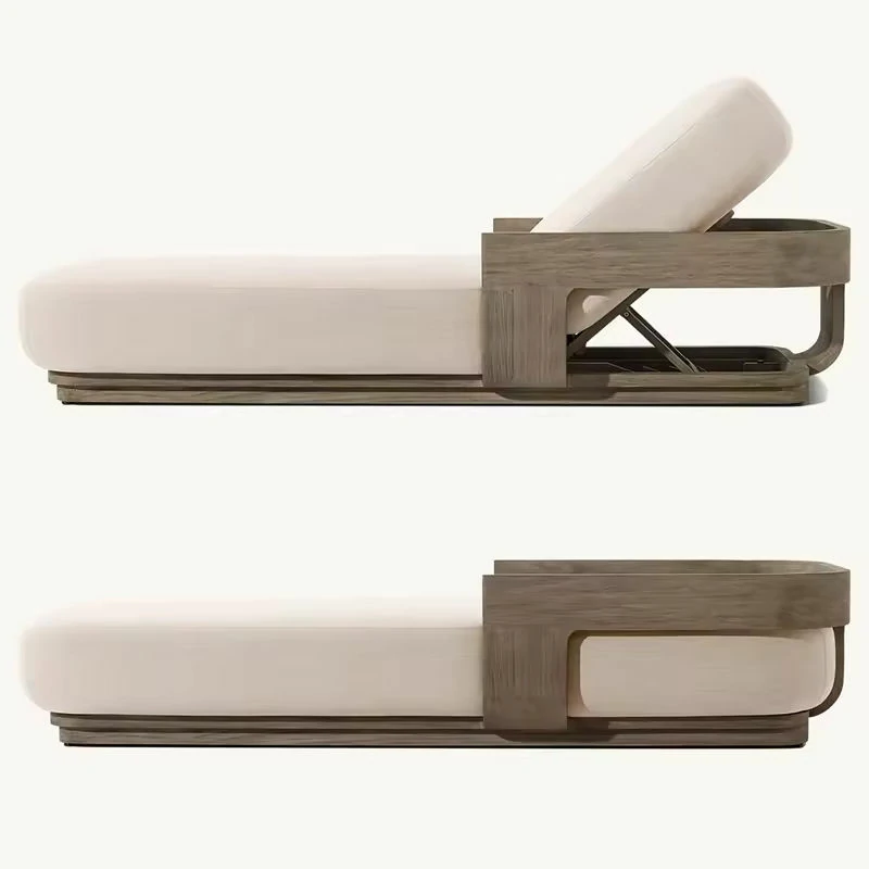 Custom Outdoor Lounge Chair, Solid Wood Base QMY-ODSL008 — изображение 4