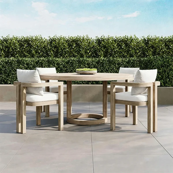 custom round outdoor dining table