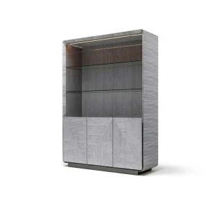 Custom Built Bookcases For Office, Wooden Panel Bookshelf QMY-BS004