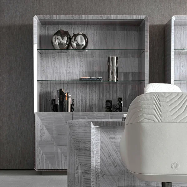 Custom Built Bookcases For Office, Wooden Panel Bookshelf QMY-BS004