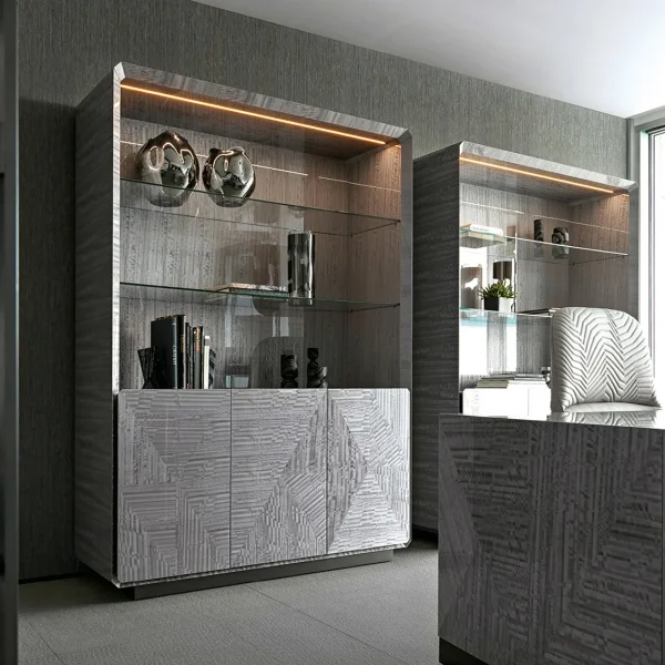 Custom Built Bookcases For Office, Wooden Panel Bookshelf QMY-BS004
