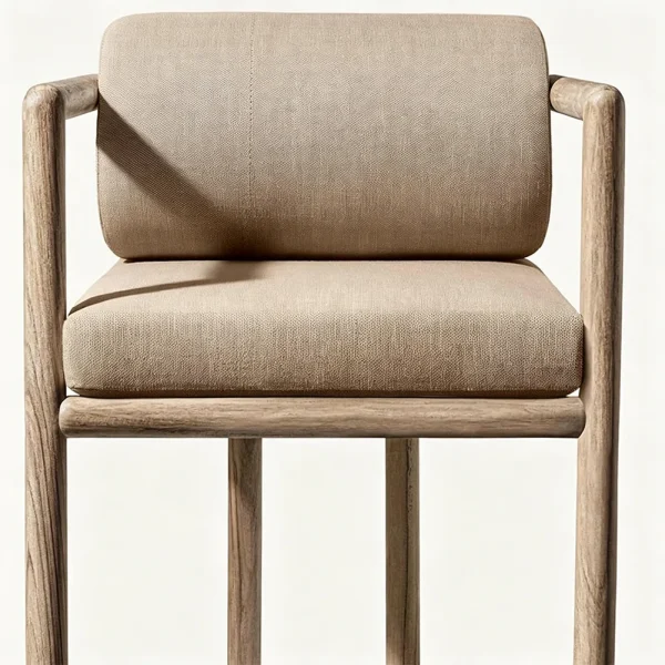 Custom Outdoor Teak Dining Chair, Waterproof, Sleek Tubular Frame QMY-ODDC014