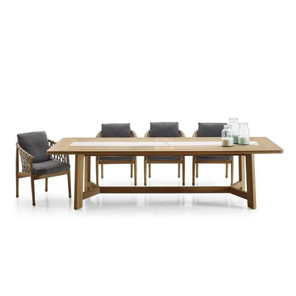 Custom-Made Outdoor Dining Table Supply, Waterproof, 6-Seater QMY-ODDT013